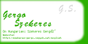 gergo szekeres business card